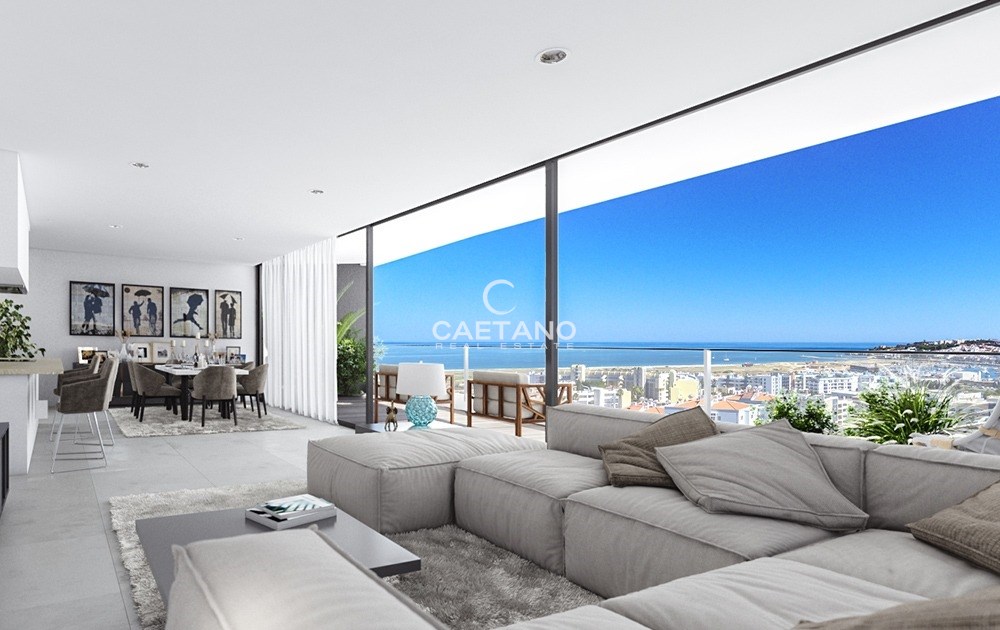 Elegante apartamento de 2 quartos com vistas deslumbrantes da marina em Lagos